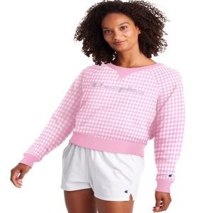 Champion Pink Checkered Sweatshirt